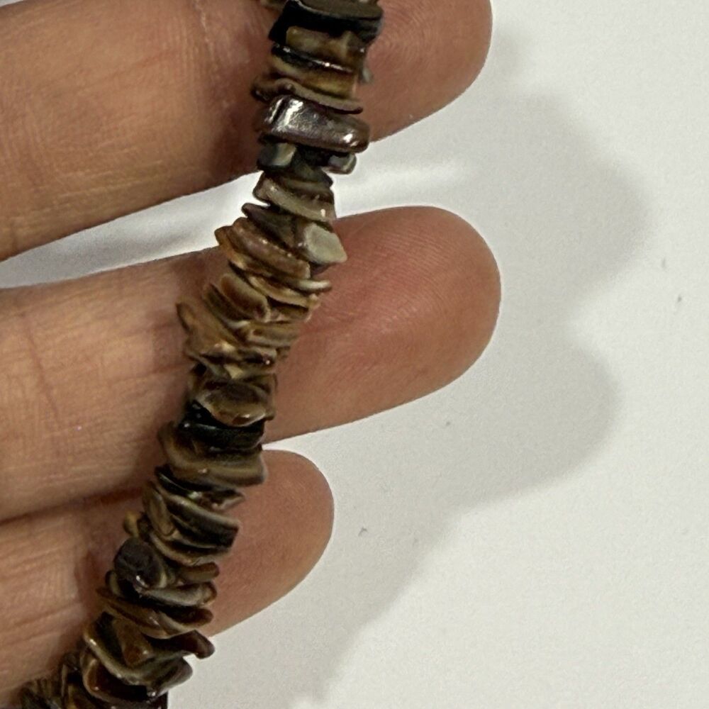 Vintage Tiger Eye Stone Spike Necklace Brown Chip Bead Tribal Boho Statement - Picture 10 of 16